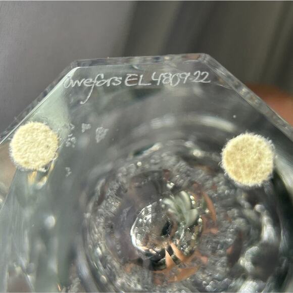 Orrefors Erika Lagerbielke EL 4809-22 8” Crystal Geometric Vase Vintage Sparkles - Picture 3 of 10